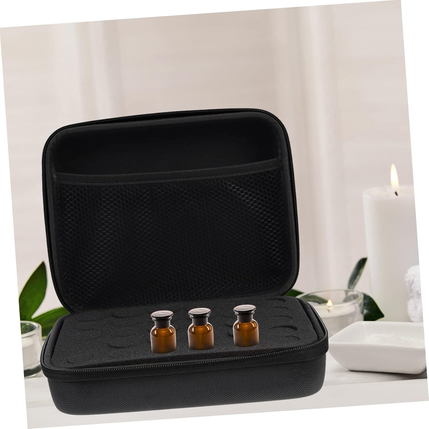 Essential Oil Travel Box 30 Roller Bottle Holders Compact Storage Bag Easy Organize