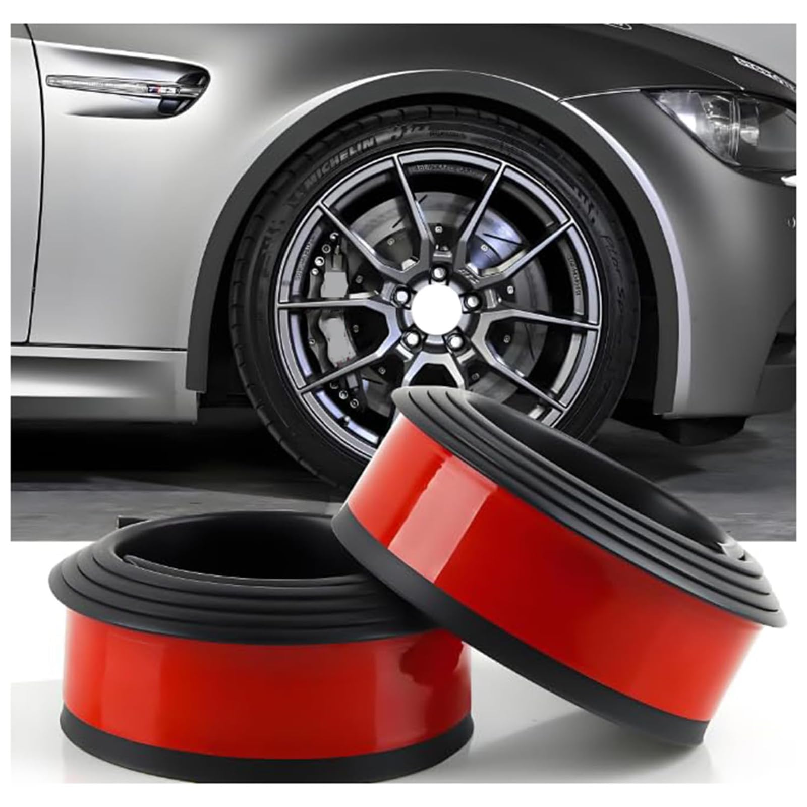 CGREAGH Car Wheel Arch Trim, for Mitsubishi ASX Pajero sport Outlander Grandis Mud Guard For Wheel Arch, Anti-Collision Strip Mudguard Flares, Wheels Eyebrow Archs Trim