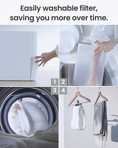 Miniatura 7 de SwitchBot Humidificador evaporativo inteligente de 4.5 L, sin niebla, rellenable con agua del grifo sin polvo blanco, filtro lavable, ultra