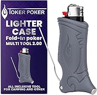 Vista 11 de Toker Poker - Funda para encendedor BIC Multiherramienta 2.0 - Magenta, herramienta todo en uno para acampar y otros usos