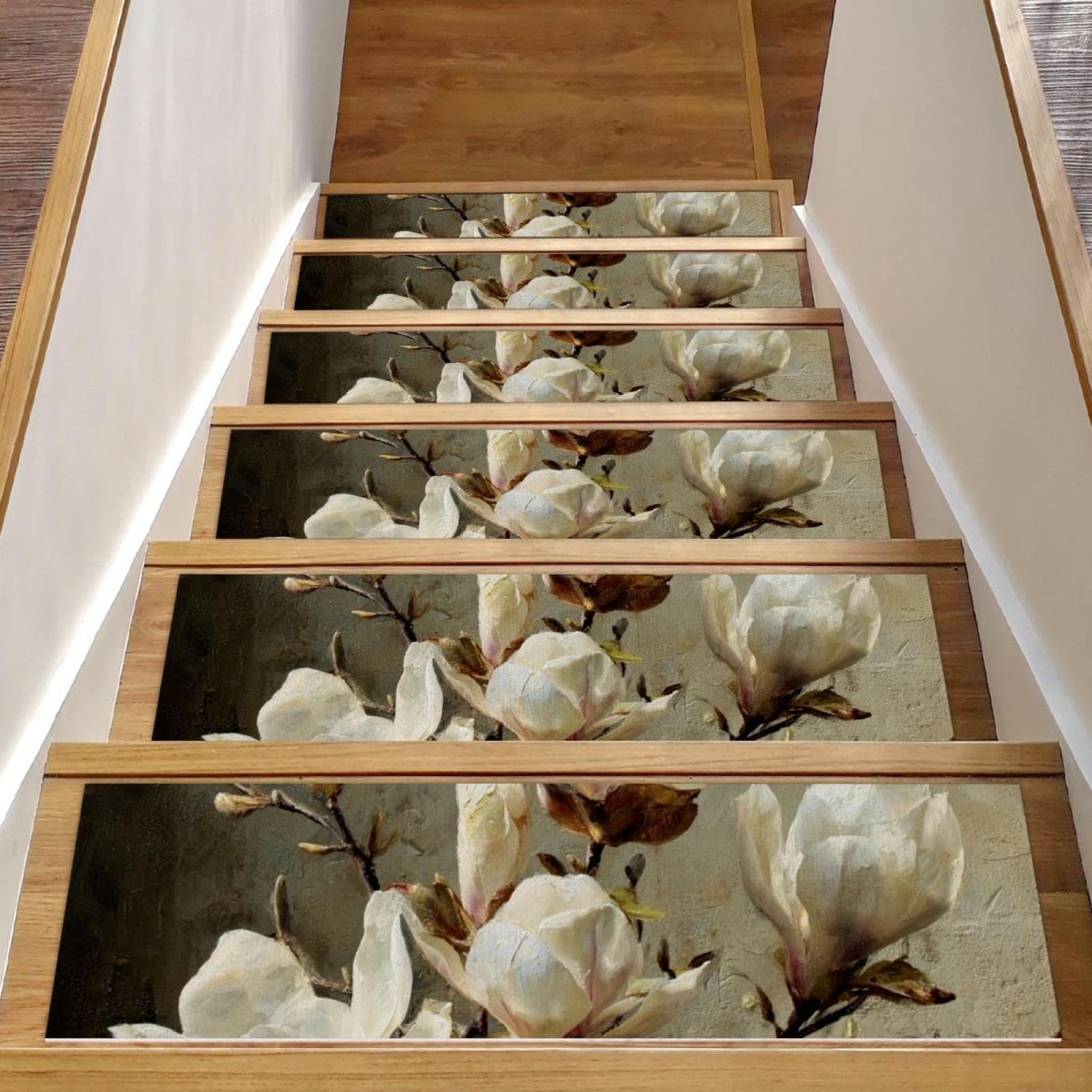 Tapis d'escalier antidérapant lot de 15 marches protection escalier bois 20x76cm