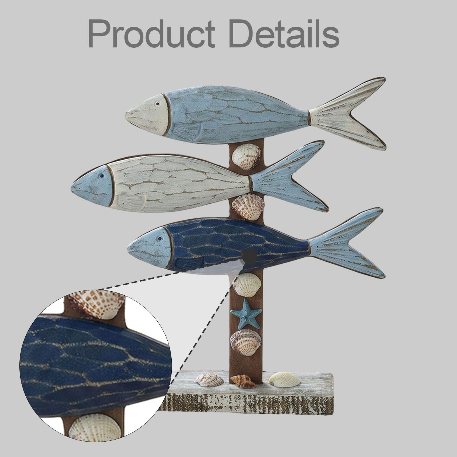 木製 魚型彫刻 約30cm Amazon.co.jp: JunZheHub 魚彫像 ハンドクラフト木工 クラシック