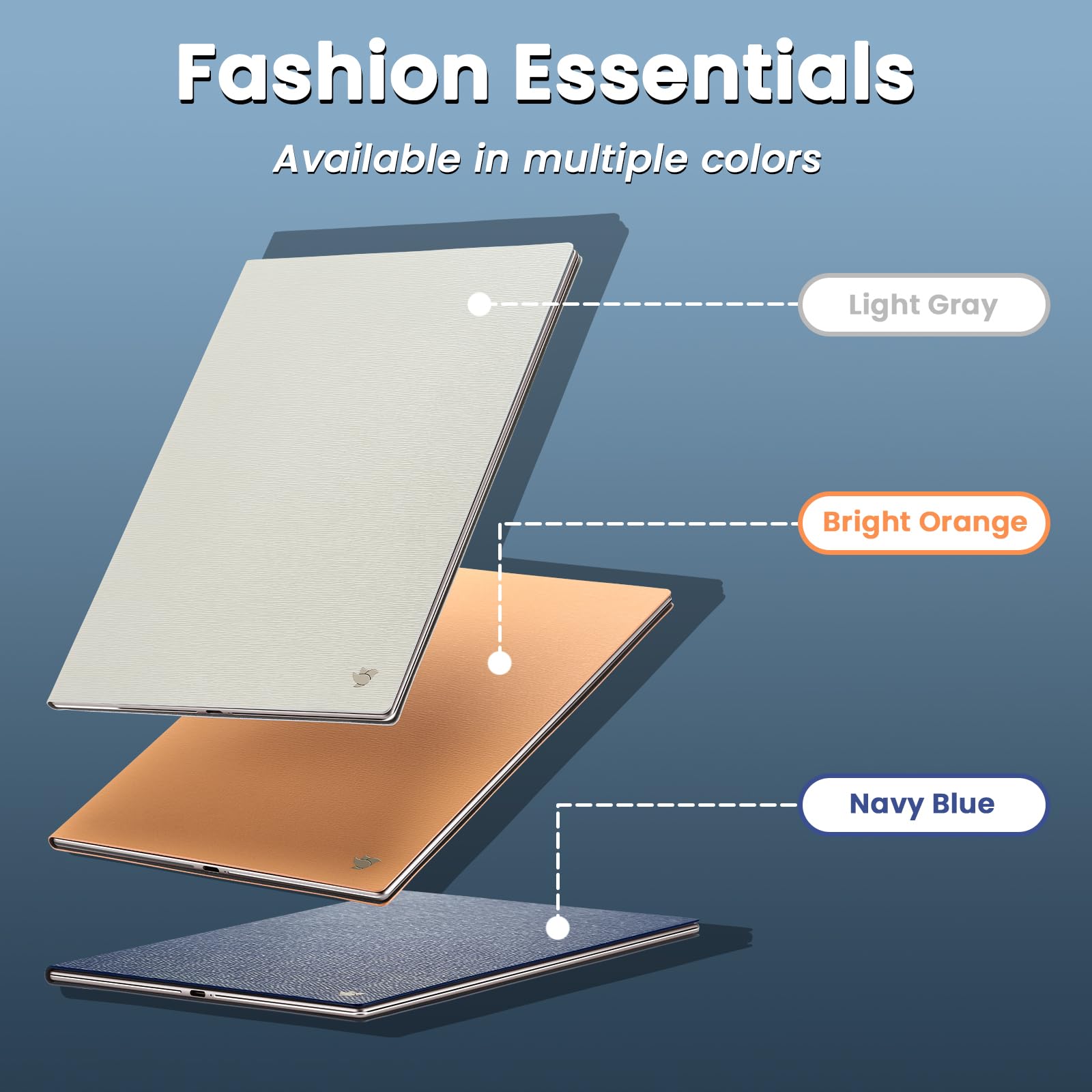 iFLYTEK AINOTE 2-T5 - Custodia per appunti da 10,65", in pelle PU di alta qualità, sottile e leggera, custodia resistente con portapenne, impermeabile e antipolvere, grigio