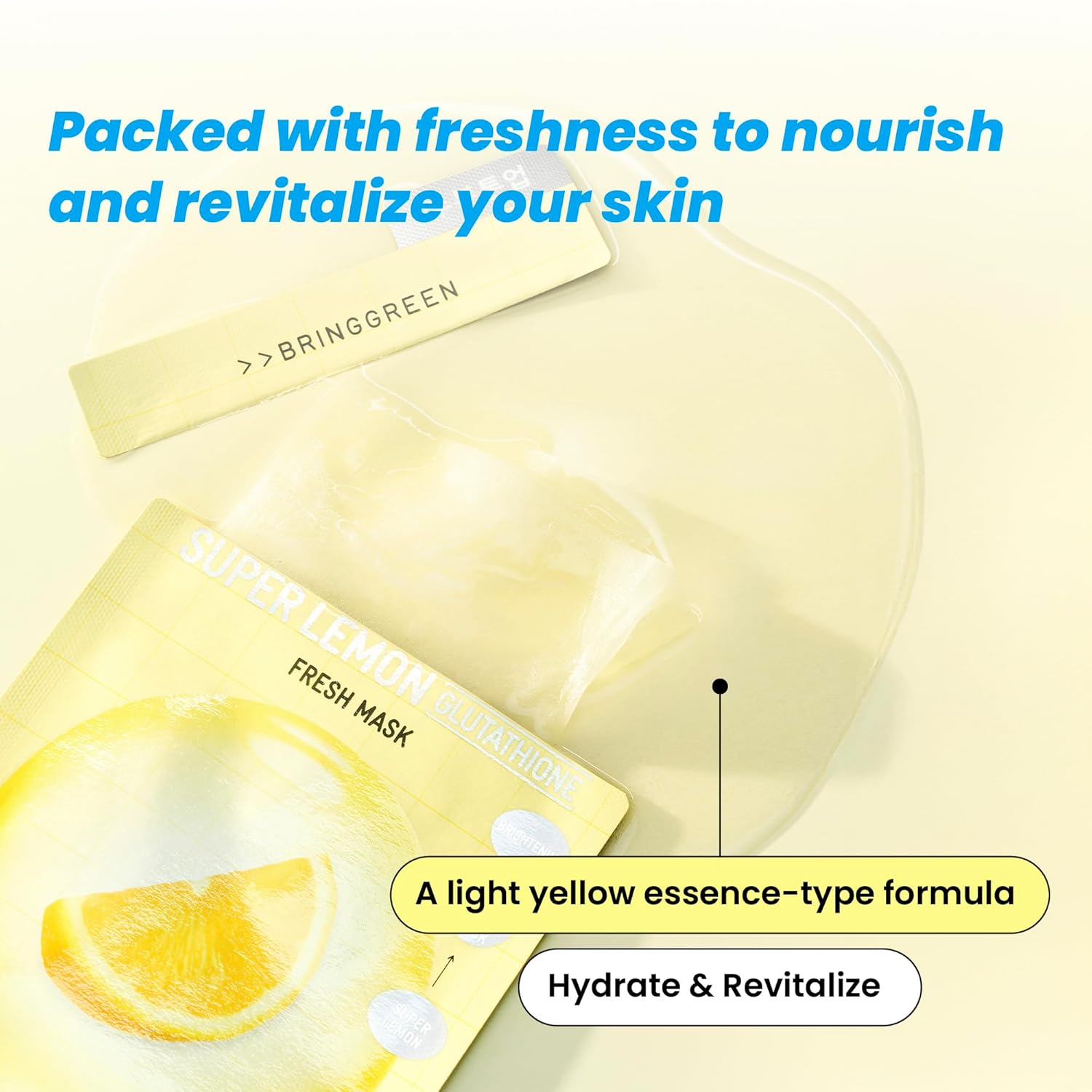 BRINGGREEN Super Lemon Fresh Mask 10ea - Image 6