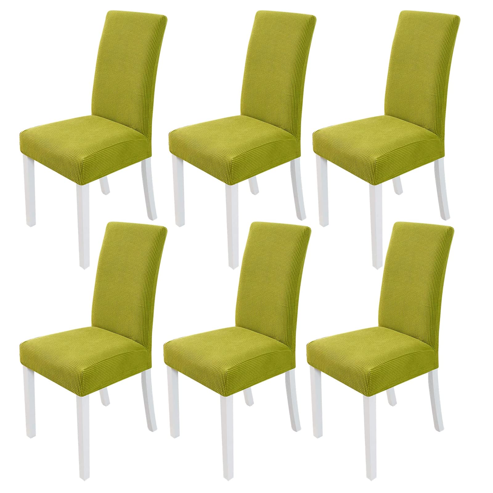 Petcute Green Chair Covers Stretch Dining Chair Covers Spandex Chair Slipcovers Set Of 6