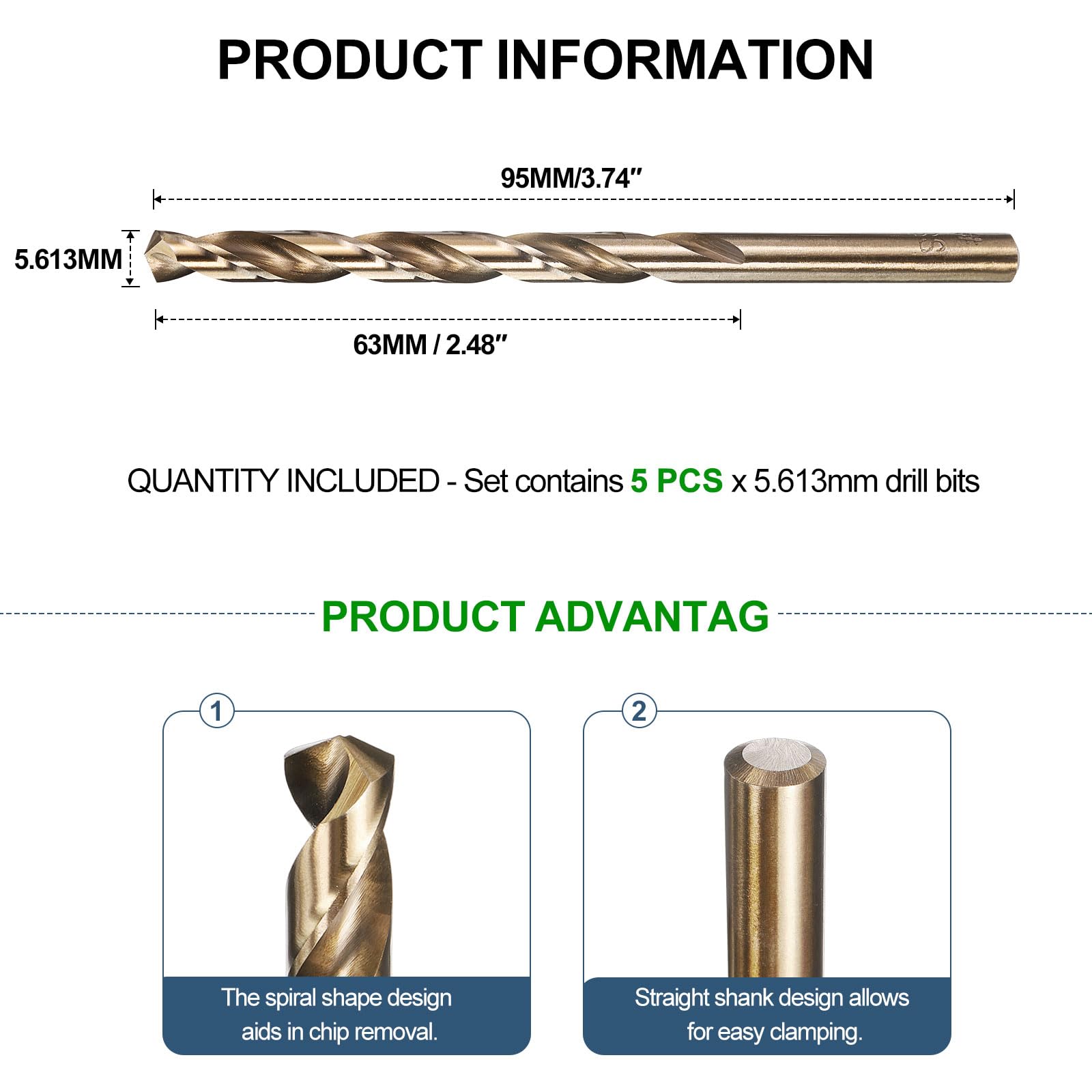METALLIXITY 5.6mm Micro Drill Bit (#2) 5Pcs - Image 2