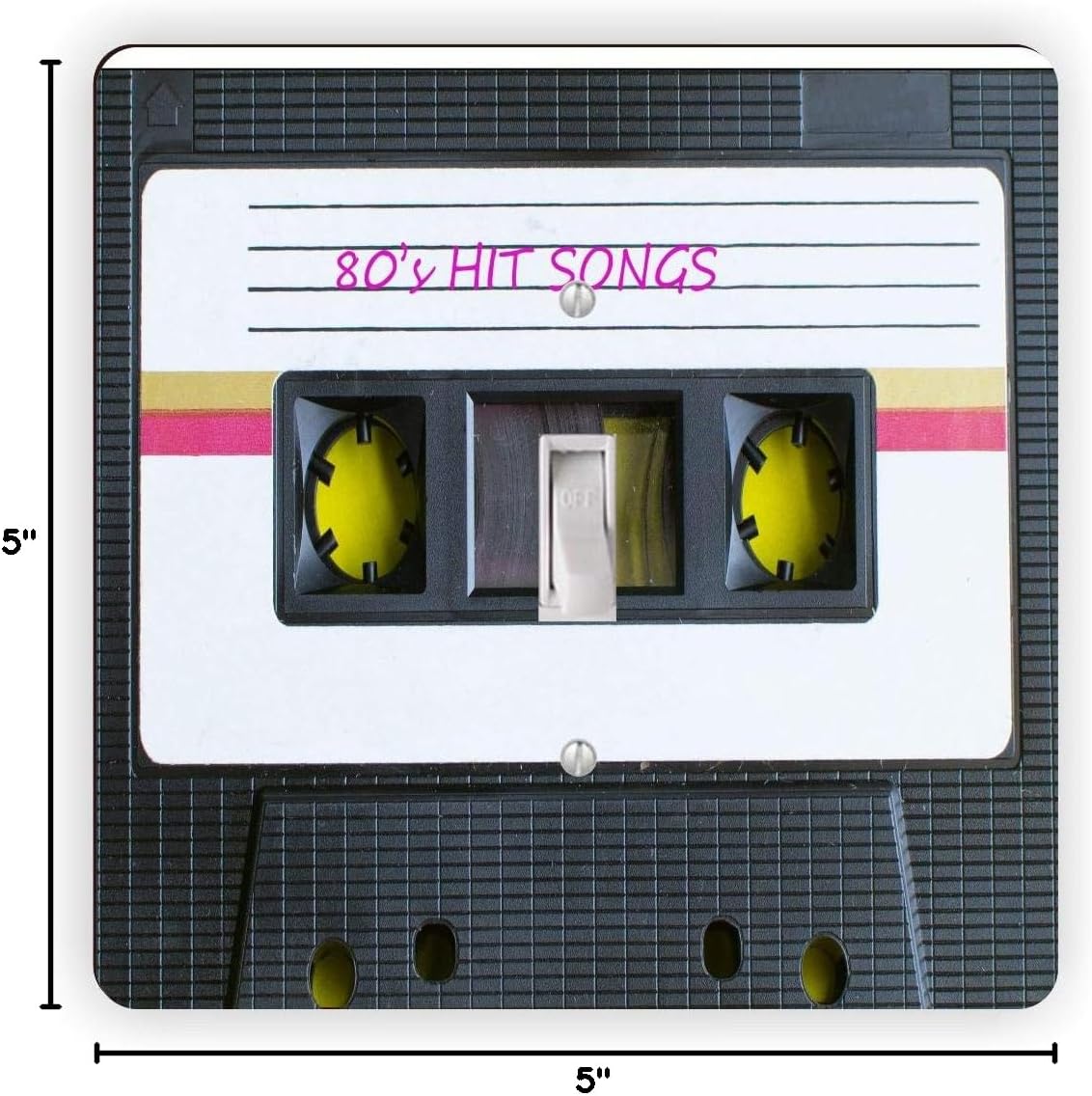 Cassette Tape 80's Hit Songs Single Toggle Switch Plate Covers image 2