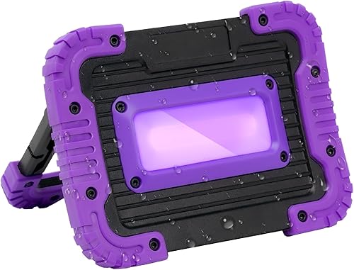 Luz negra recargable, 395 nm, funciona con pilas, luces negras para fiesta brillante, luz ultravioleta impermeable para luces de Halloween, pintura,