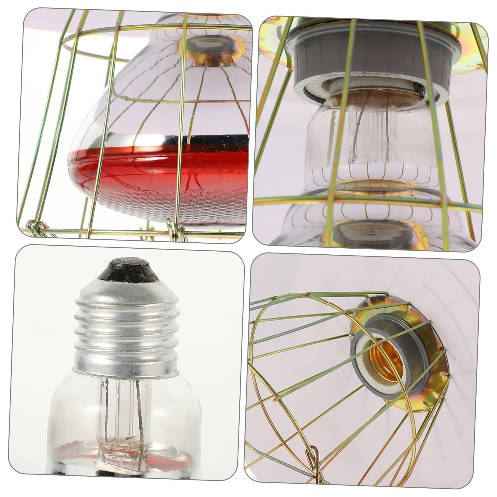 Praktische Heizlampe für Viehkäfige mit Metall, Aluminium und Weiß