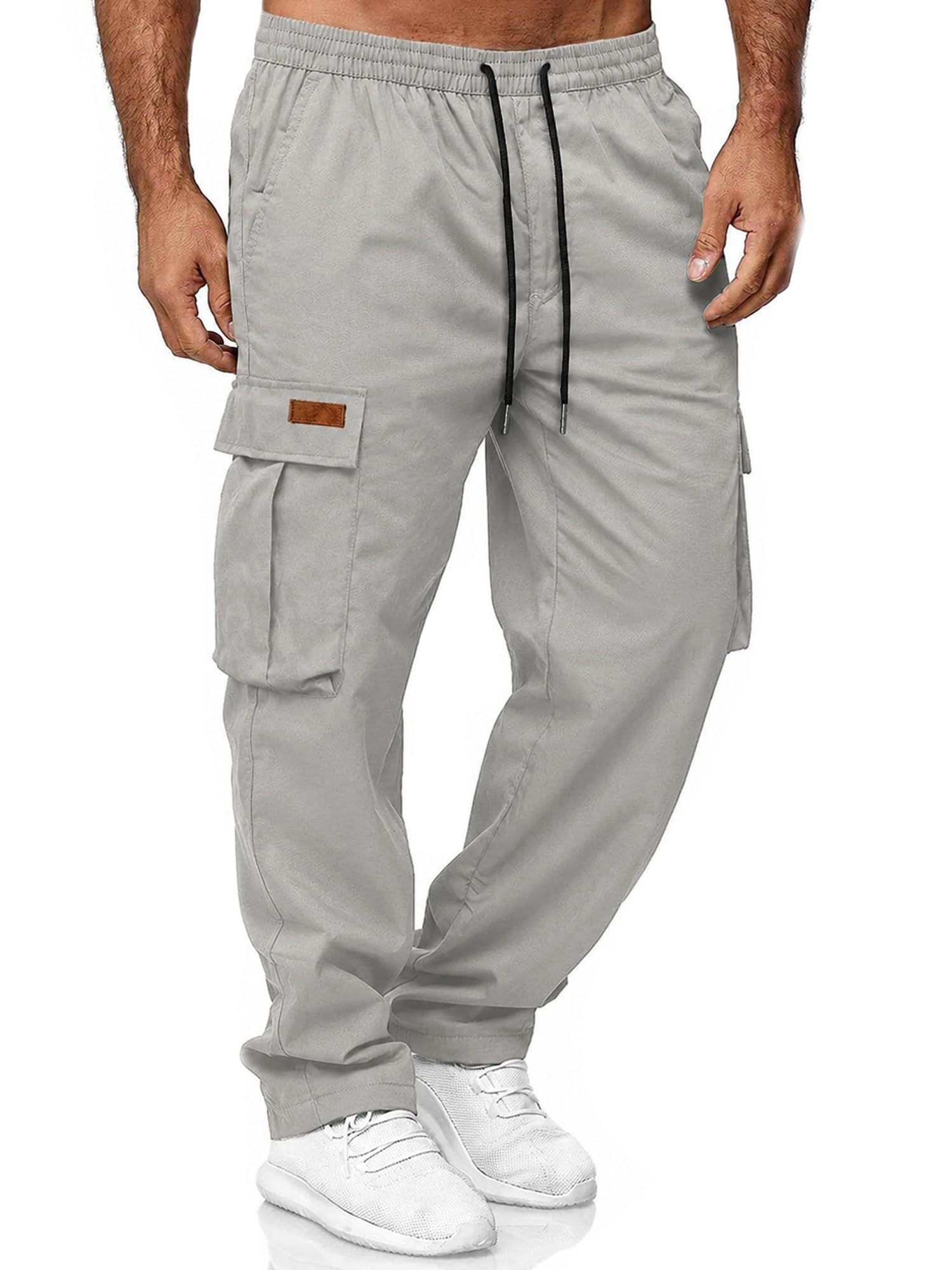Men's Casual Cargo Pants Relaxed Fit Sweatpants for Men