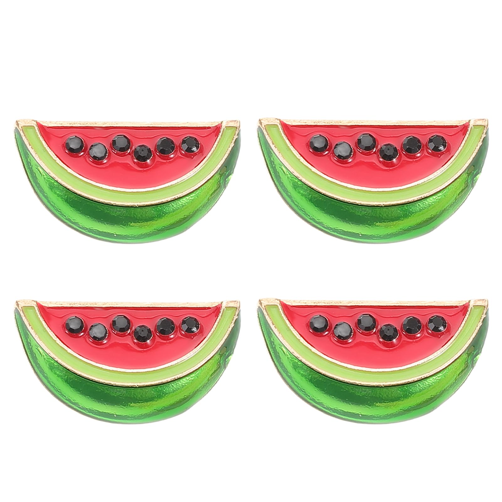 PRETYZOOMWatermelon Palestine Pin 4pcs Palestine Lapel Pin Fruit Shaped Brooch Pin Shawl Clip Badge Breastpin for Summer Hawaiian Jewelry