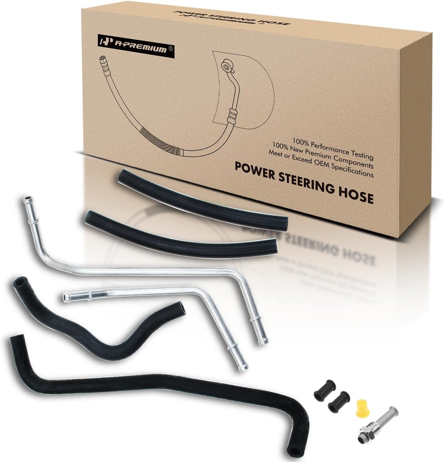 A-Premium Power Steering Return Hose Line Assembly Compatible with Honda Civic 1996-2000, CR-V CRV 1997-2001, 1.6L 2.0L, Gear To Reservoir