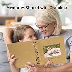 10x10 Inch DIY Scrapbook Photo Album, Hardcover Kraft Paper Acid-Free, 50 Sheets (100 Pages), Lay Flat & Cover Customizable Memory Book for Weddings Anniversaries Guest Book Baby Family Travel