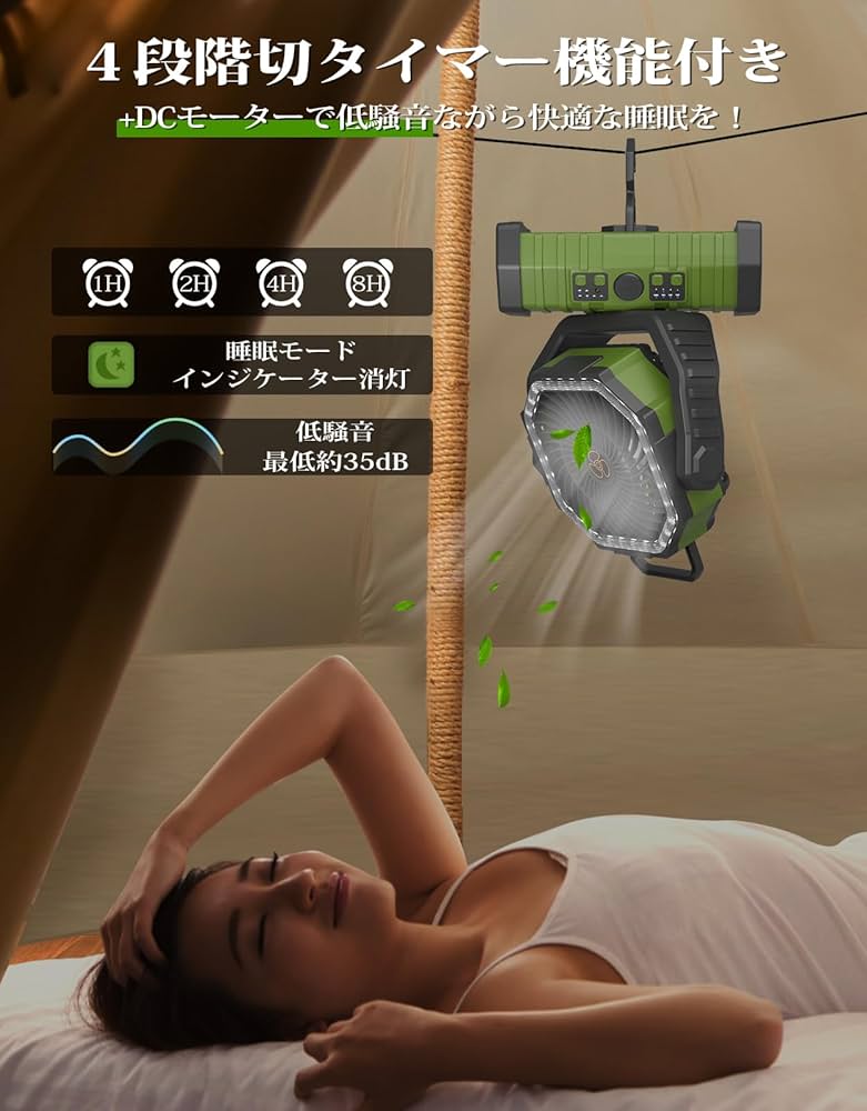 Amazon | Issufel キャンプ 扇風機 アウトドア 充電式