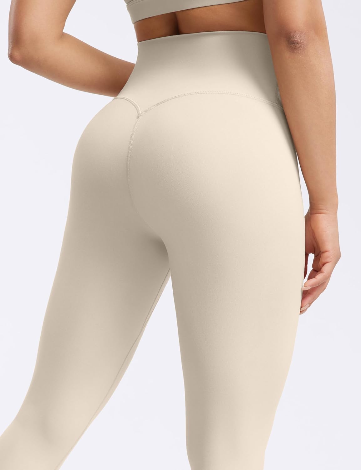 POSHDIVAH Creamluxe No Front Seam Yoga Leggings 25"/28" Seamless High Waisted Workout Lounge Pants Pilates Gym Womens Tights
