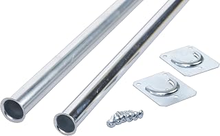 Knape & Vogt Closet Pro CD-0024-30/48ZC Heavy Duty Adjustable Closet Rod 30-48 Inch Zinc Silver Easy Install