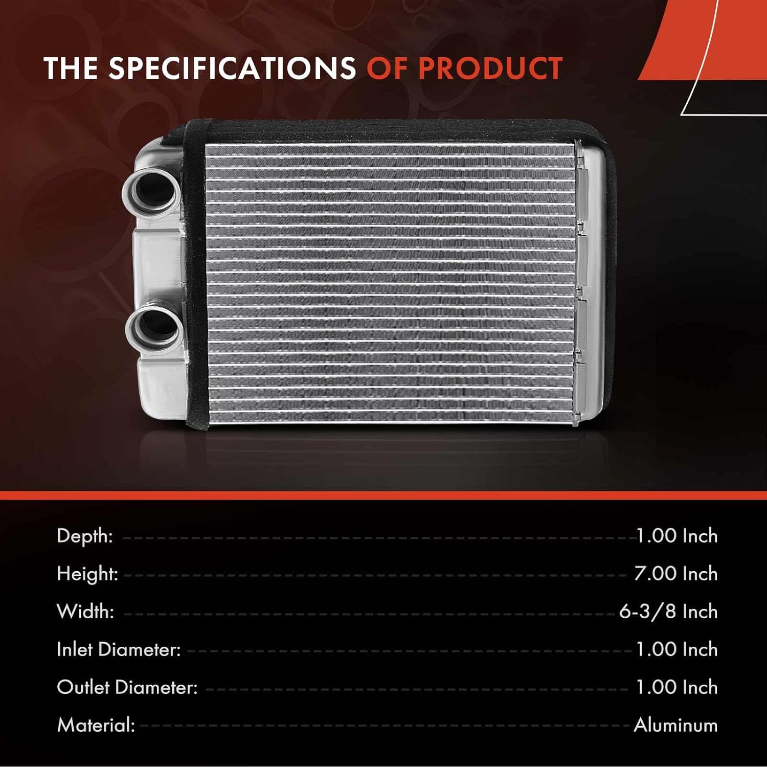 A-Premium Rear HVAC Heater Core Compatible with Chrysler Town & Country Voyager & Dodge Caravan Grand Caravan 2006-2007 & Jeep Commander 2006-2010, 2.4L 3.3L 3.7L 3.8L 4.7L 5.7L, Replace# 5183148AC