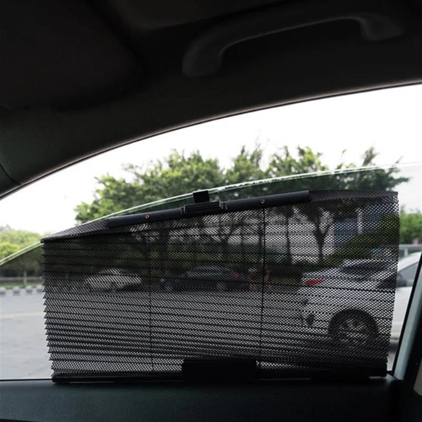 Cortinas Divisorias Coche Parasol Retráctil Automático Universal para Ventana Lateral De Coche, Parasol De Malla, Persianas, Protector Solar Cortinas De Protección UV 4 Uds. Rayos UV Parasol