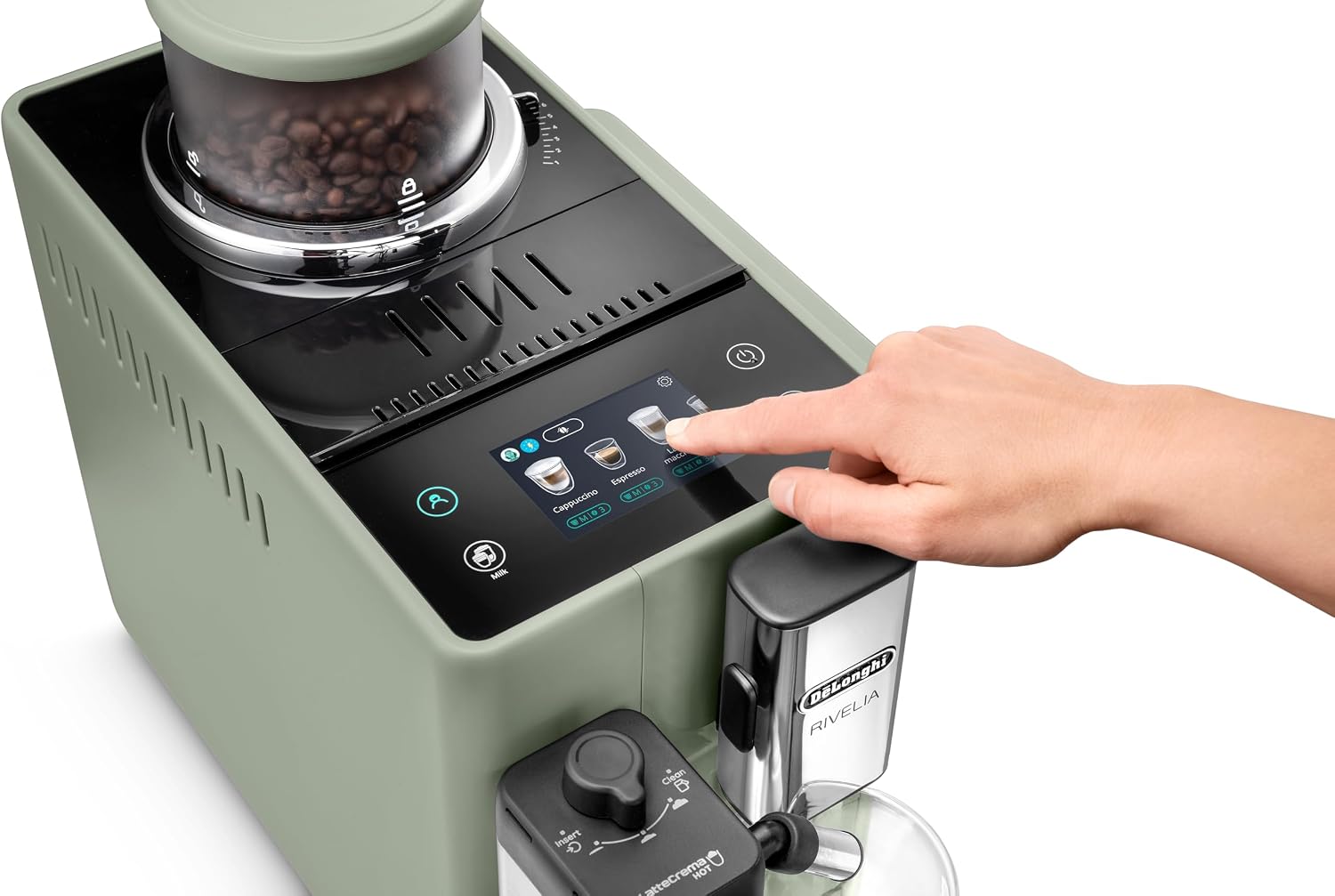 ماكينة قهوة De'Longhi Rivelia أوتوماتيكية بحليب كريما