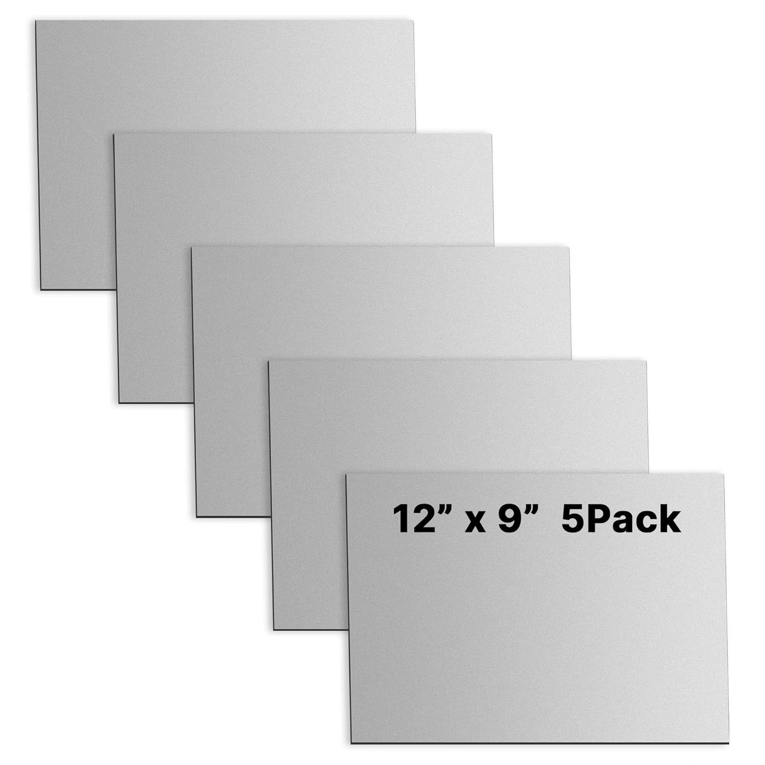 5 Pack 20 Gauge Sheet Metal Steel, 12" x 9" Cold Rolled Steel Sheet Plate,Durable Weldable Plate for DIY, Auto Repair, Industrial Projects
