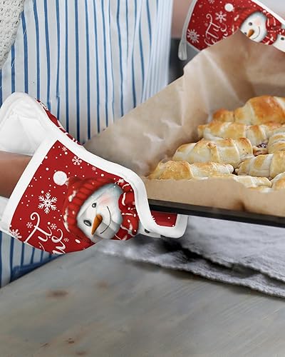 Miniatura 21 de Juego de 4 agarraderas de tela de rizo antideslizantes y aislantes de calor con bolsillo, guantes gruesos para horno, posavasos para hornear