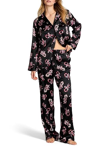 Victoria's Secret Satin Pajama Set, Long Sleeve Button Down Shirt & Pants, Sleepwear for Women (XS-XXL)