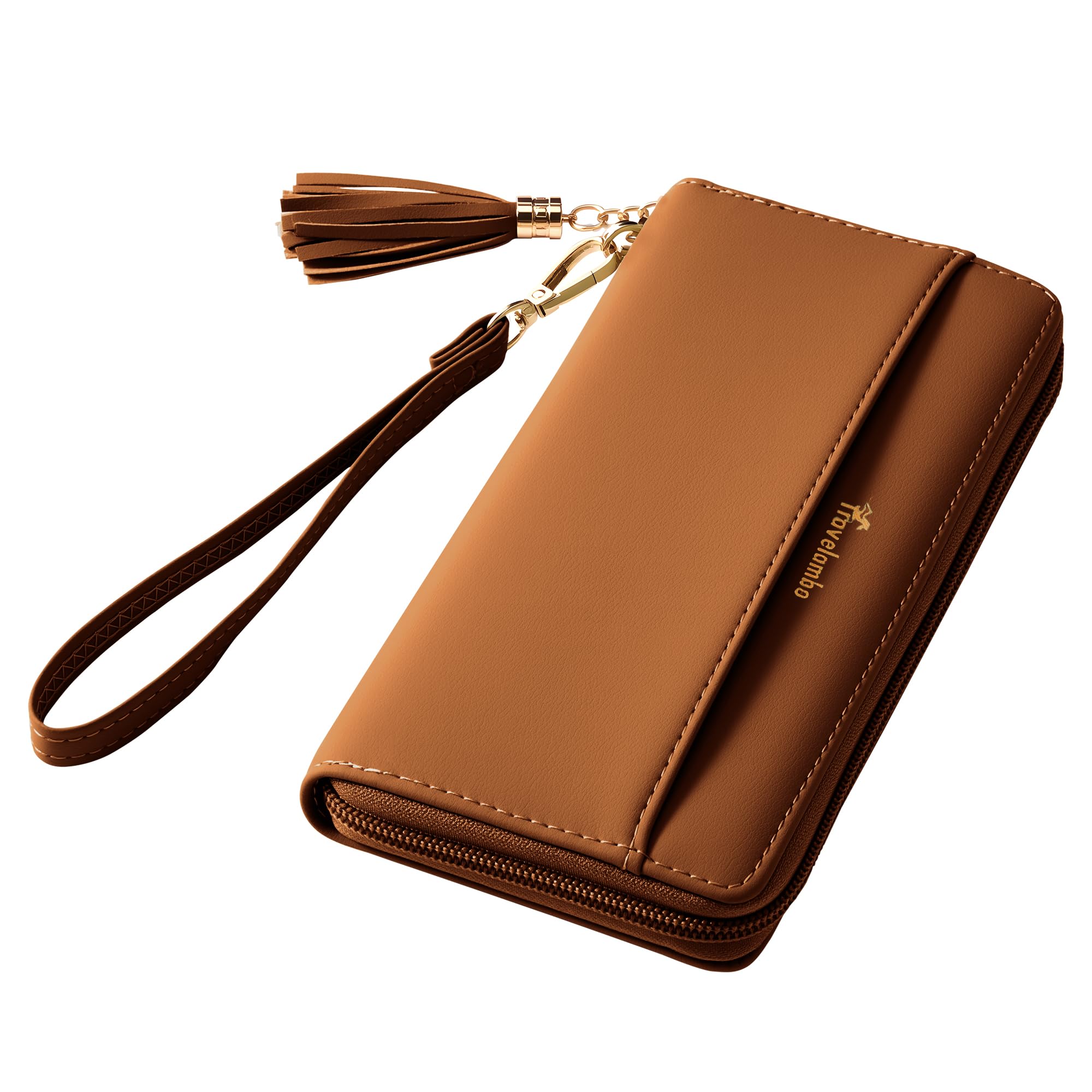 Womens Wallet Tassel Bifold Ladies Cluth Wristlet Wrist strap Long Purse