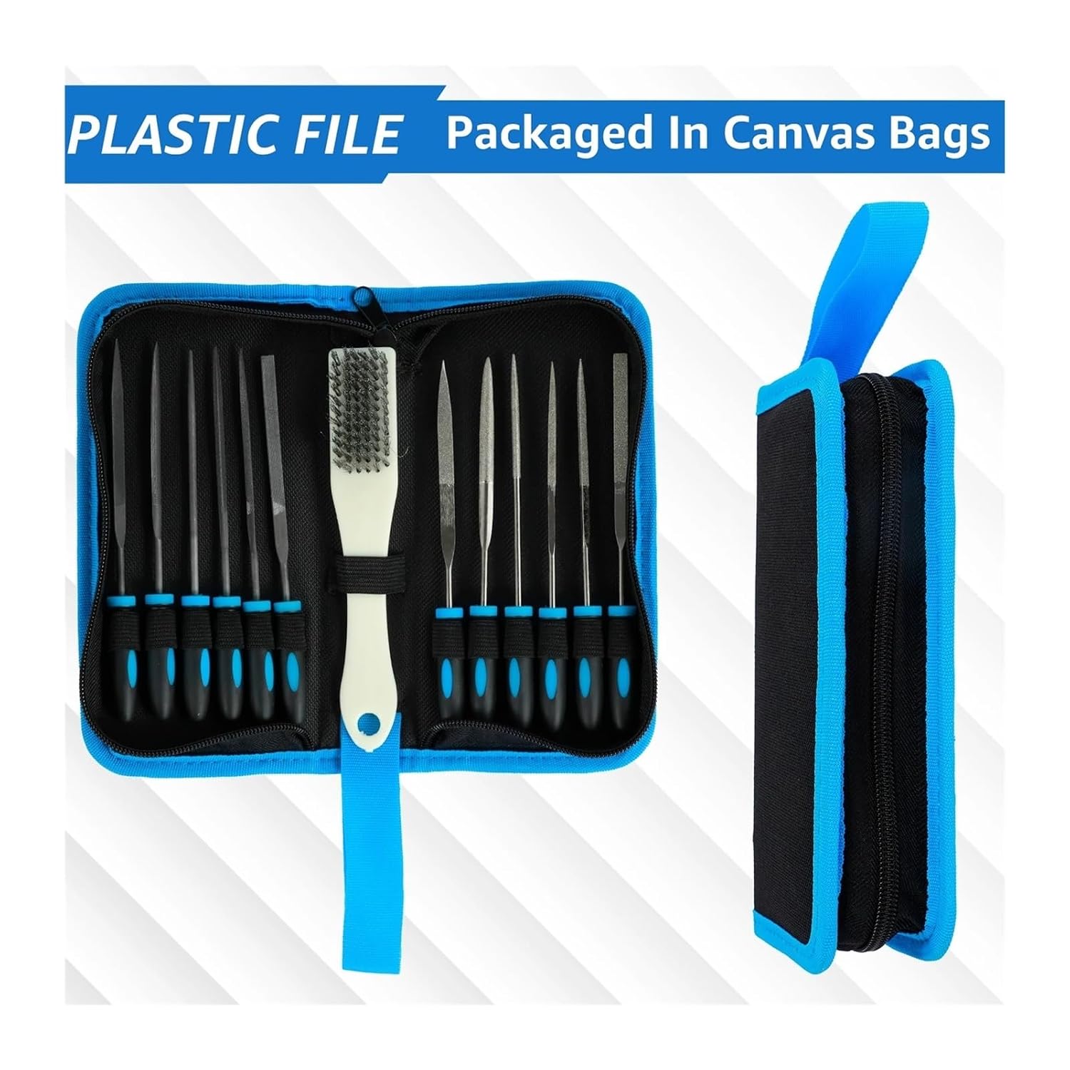 13Pcs Mini Metal Rasp Needle Files Kit Wood Carving Tools Small File Set for Jewelry Glass Plastic Marble File Hand Tool Filing
