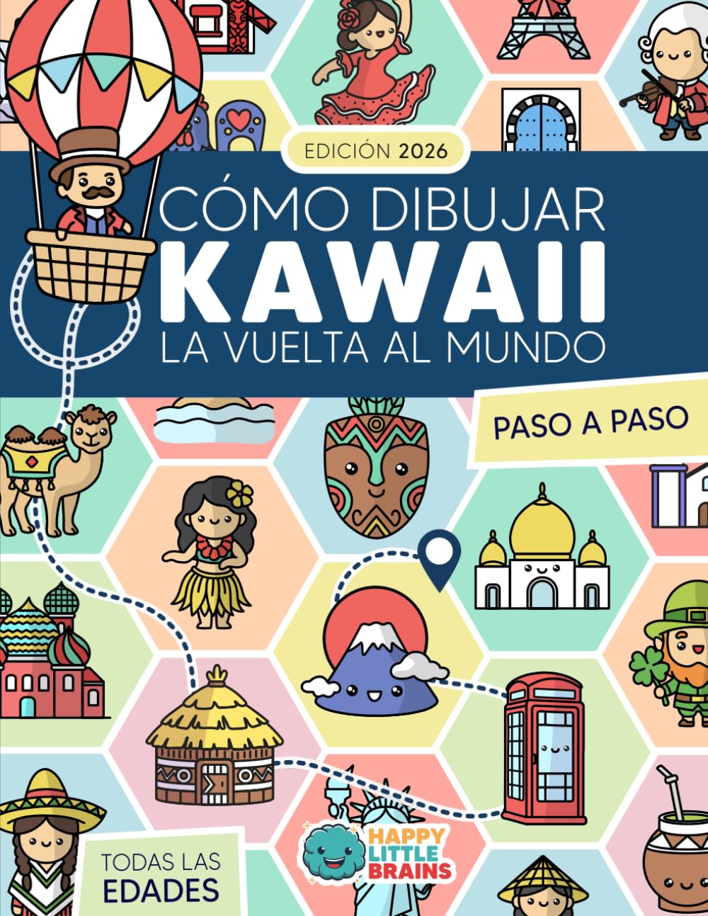 Cómo Dibujar Kawaii La Vuelta al Mundo: 101 Dibujos Súper Monos para Aprender a Dibujar Monumentos, Comidas y Tradiciones Paso a Paso: 8 (Mundo Kawaii)