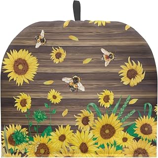 Sunflower Bee Large Tea Cozy for Teapot Insulated St. Patrick's Day Kettle Cover Dust Cover Lightweight Extra Thick Tea Pot Cover for Keeping Warm