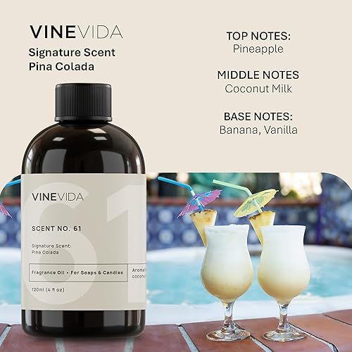 Miniatura 734 de VINEVIDA [4 onzas] Aceite de fragancia de madera de teca de caoba para fabricación de velas y fabricación de jabón, aromas de velas prémium para