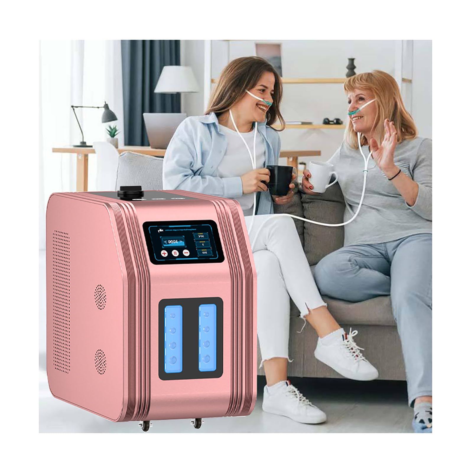 Urządzenie do inhalacji wodorem 900/1200/1800 ml/min Generator wodoru, cichy inhalator H2 SPE/PEM Elektroliza wody Jonizator do użytku domowego, 3 porty Red 900ml/min