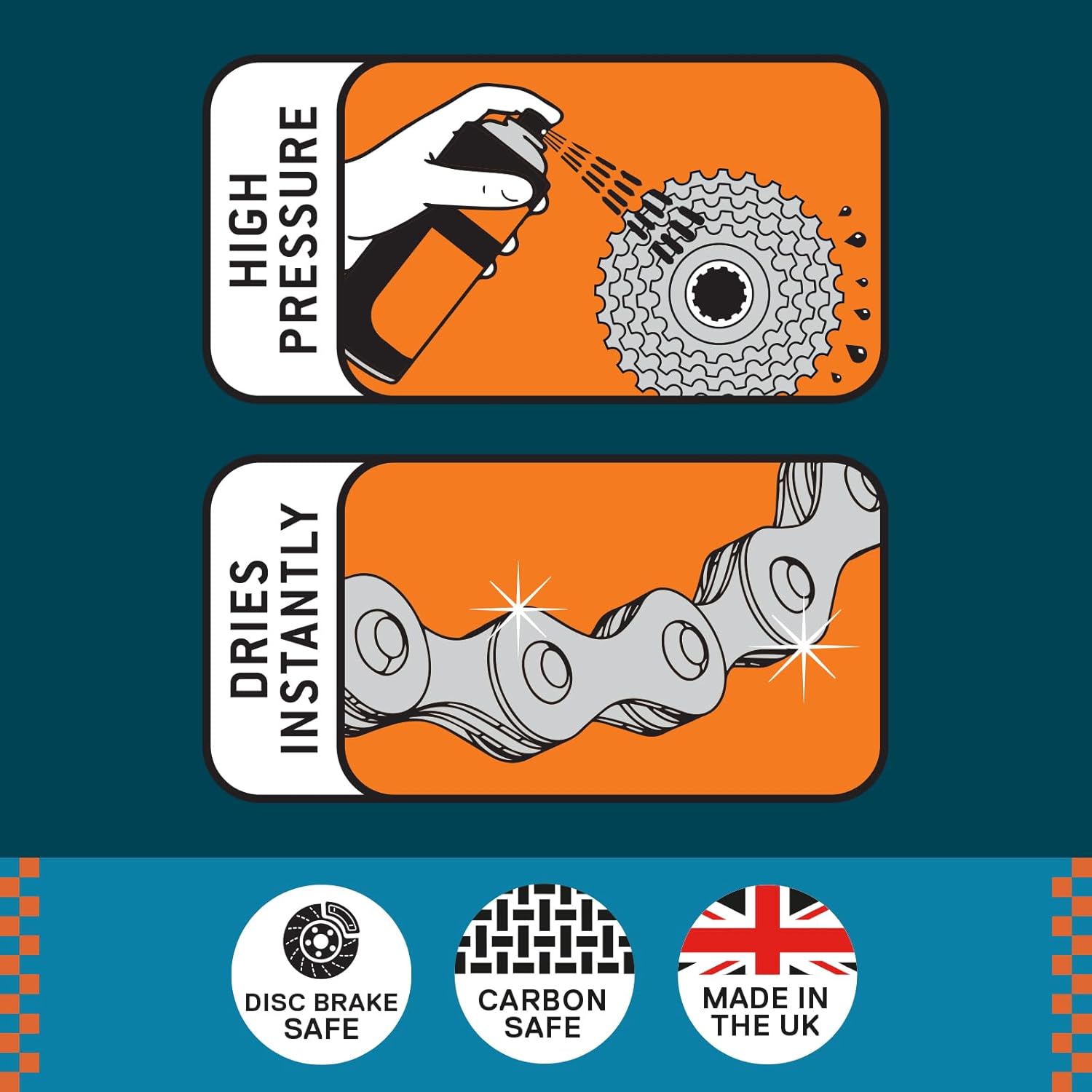 WELDTITE Jet Blast Degreaser Spray, High-Power, Quick-Drying Degreaser for Bike Drivetrains, 500 ml