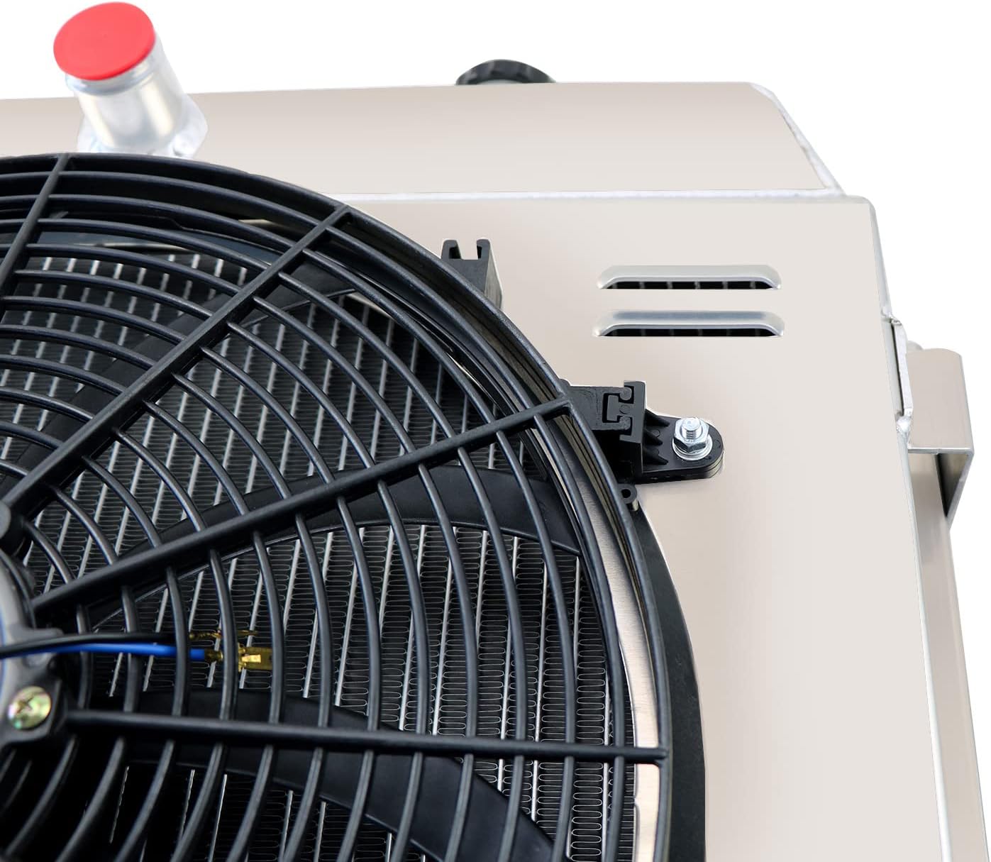 Full Aluminum Radiator For 1955 1956 1957 Chevy Bel Air One-Fifty Series Radiador V8 55 56 57 Radiators 4 Row Core Downflow Radiadors Shroud 16" Fan Relay Kit AT