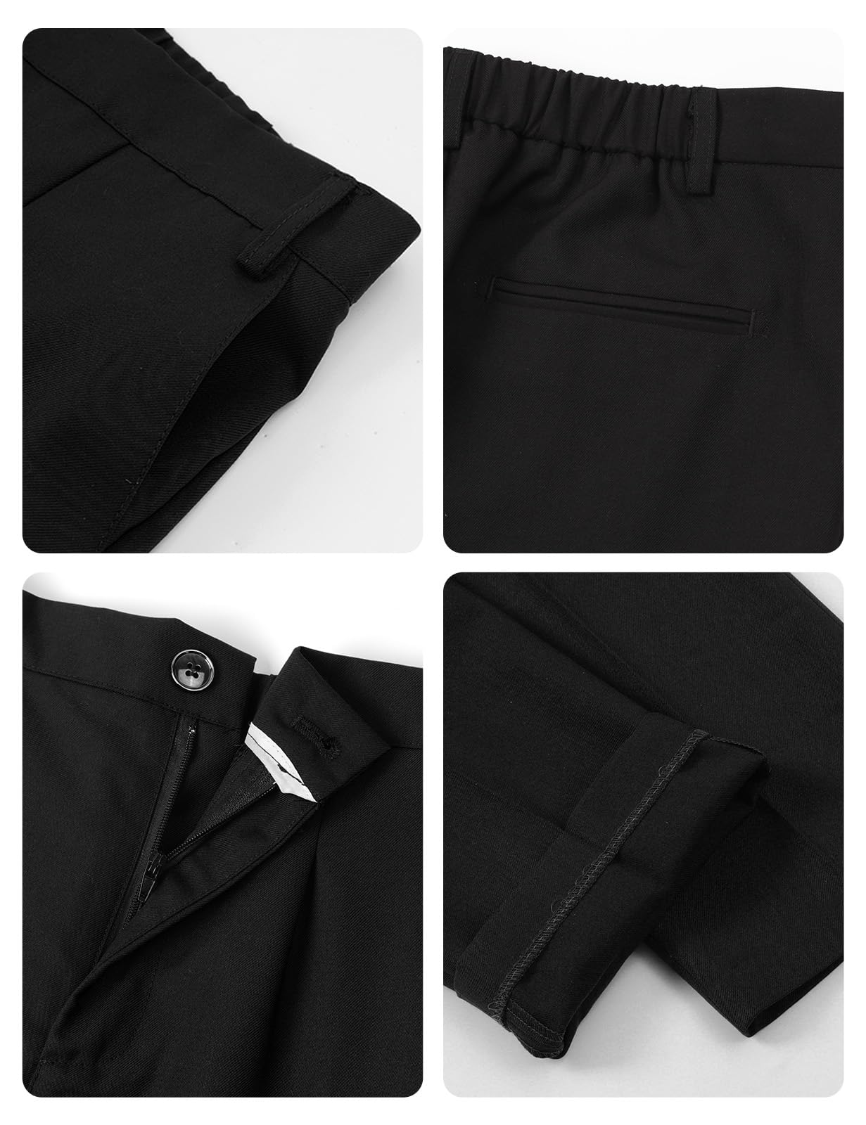 A&J DESIGN Set da smoking da bambino, 5 pezzi, giacca, camicia, pantaloni, cravatta e papillon per bambini dai 6 ai 16 anni, elegante abbigliamento formale