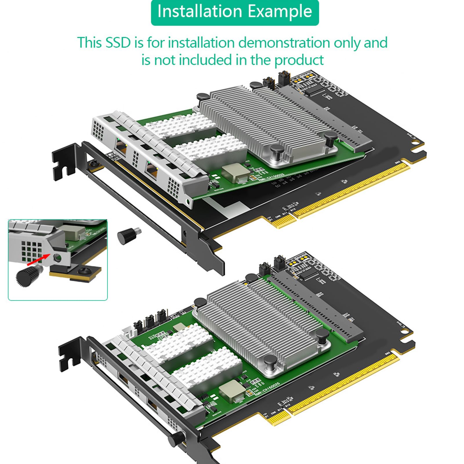 Adattatore latenza PCIe5.0 a OCP3.0 per aggiornamenti cloud server 800G