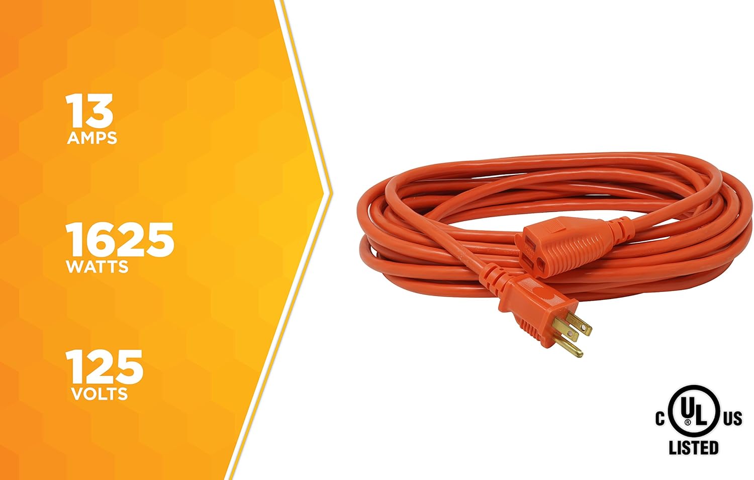 Woods 0269 16/3 SJTW General Purpose Extension Cord, Orange, 100-Foot - - 