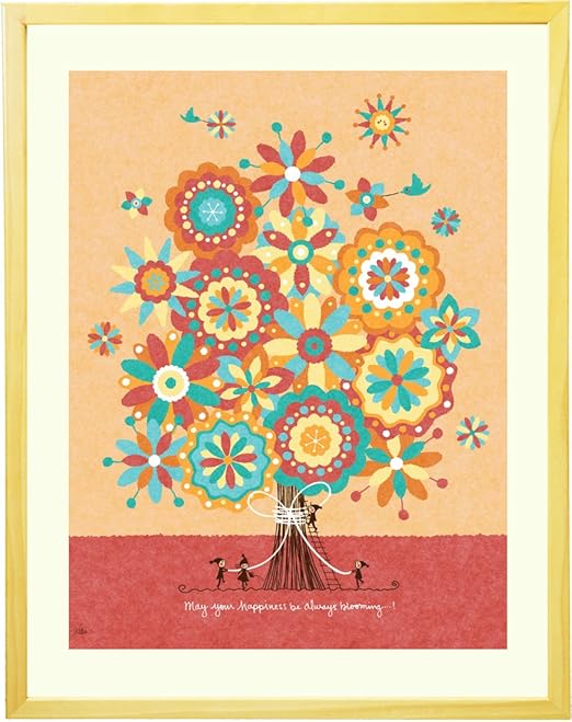 Amazon Co Jp 退職祝い 女性 誕生日 絵画アート 幸せの花束 名前入れ可 Sサイズ 送別会 プレゼント 人気 母 定年退職 贈り物 新築祝い お返し 花以外 ホーム キッチン