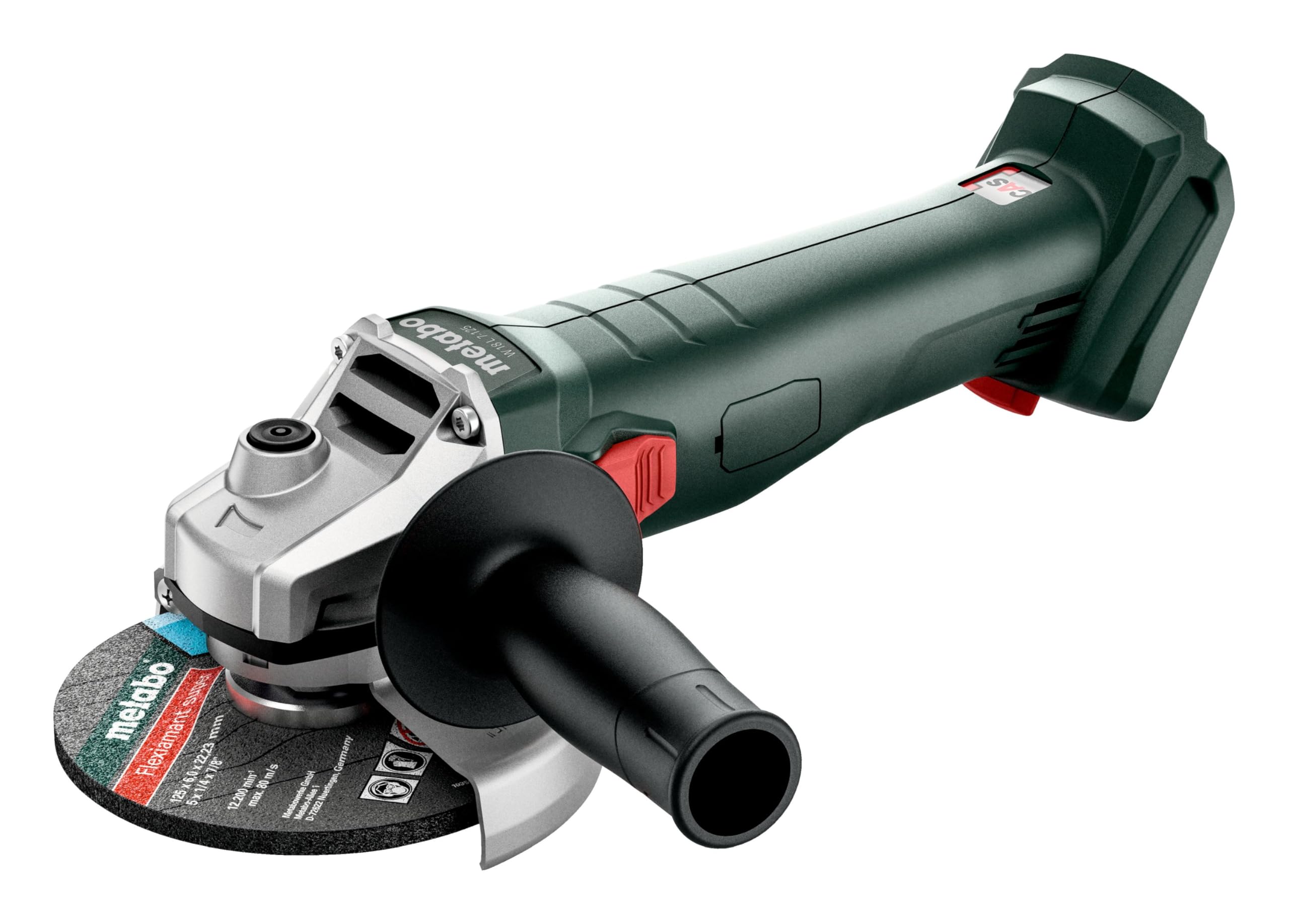 metabo W 18 7-125 602371850 amoladora angular inalámbrica 125 mm sin escobillas, sin batería, sin cargador, 18 V