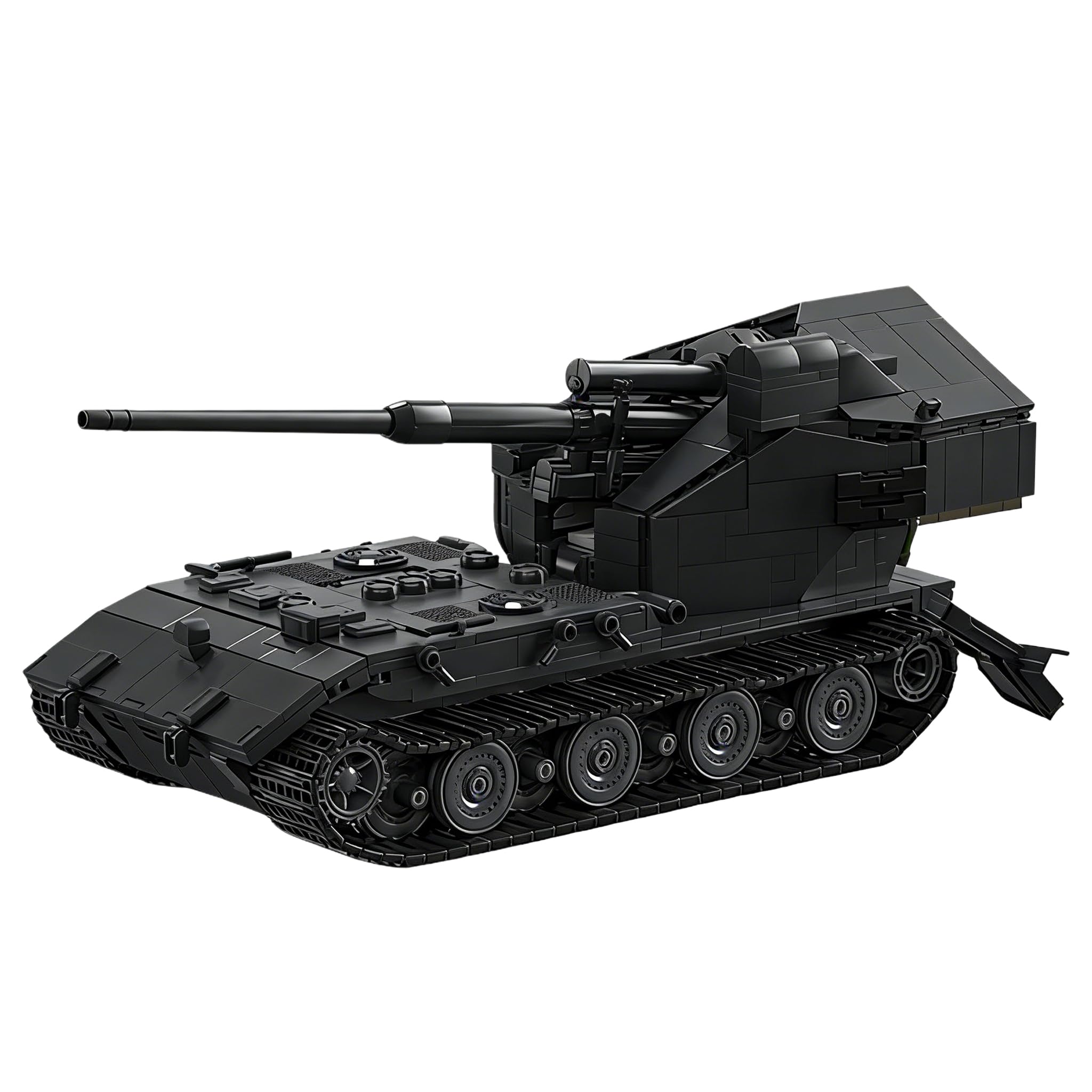 Technik Waffentrager E-100 WT Panzer Bausteine Bausatz, 2036 Teile Militär Deutscher Panzer Konstruktionsspielzeug, WW2 Armee Klemmbausteine Tank Modellbausatz, Geschenk für Teenager und Erwachsene