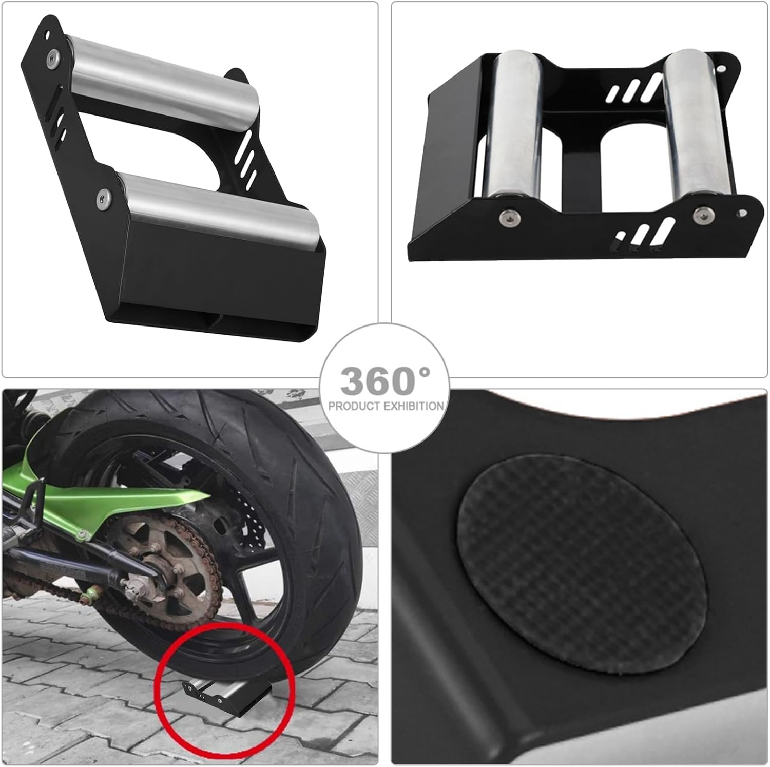 Adjustable Motorcycle Maintenance Stand Bike Lift Rack Metal for Effortless Chain Lubrication Tire Care & Hub Servicing Motorcycle Stand for