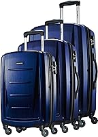 Vista 268 de Samsonite Winfield 2 Equipaje rígido con ruedas giratorias, Azul profundo, Juego de 3 piezas (20/24/28)