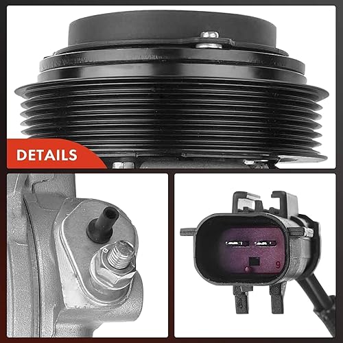 Miniatura 8 de A-Premium Compresor de aire acondicionado AC con embrague Compatible con Dodge Grand Caravan 3.6L 2011-2016, Chrysler Town & Country 200, Journey,