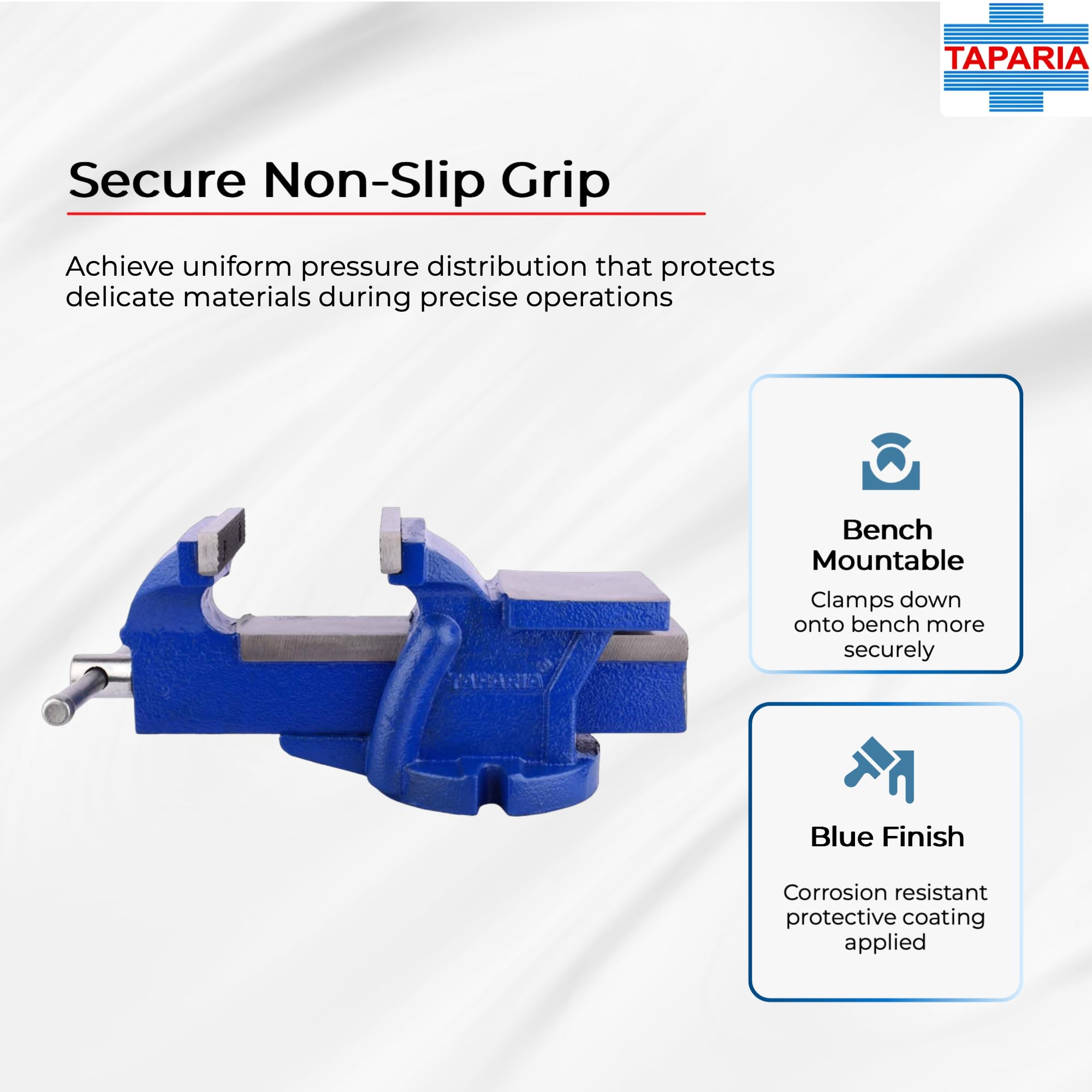 Taparia 100Mm Bench Vice Fixed Base (Bvsgm 04) 2