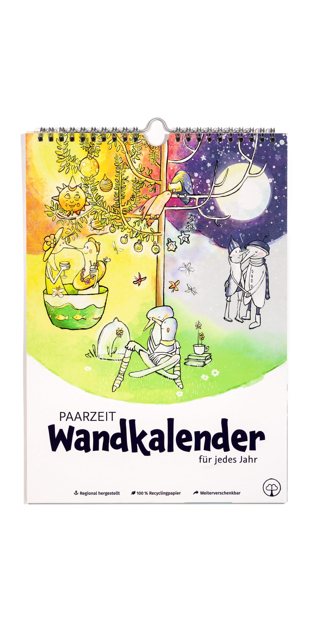 Paarzeit Wandkalender 2025 – Jahreskalender für Paare. Echte Verbundenheit, ein Date pro Monat. Geschenk Weihnachten für Erwachsene (Frauen/Männer/Queer), dekorativer Monatskalender, 12 Erlebnisse