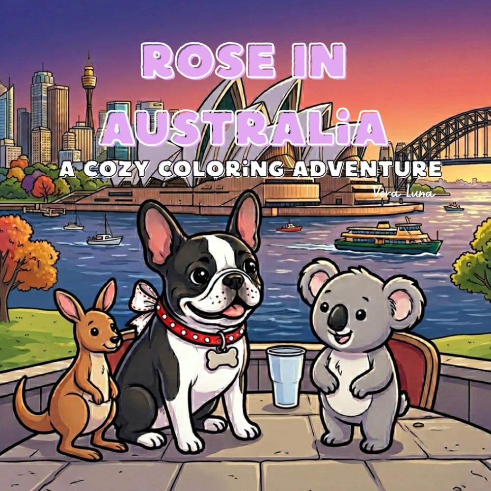 Rose in Australia: Bold and Easy Coloring book (Rose Around the World, Bold & Easy Journey.)