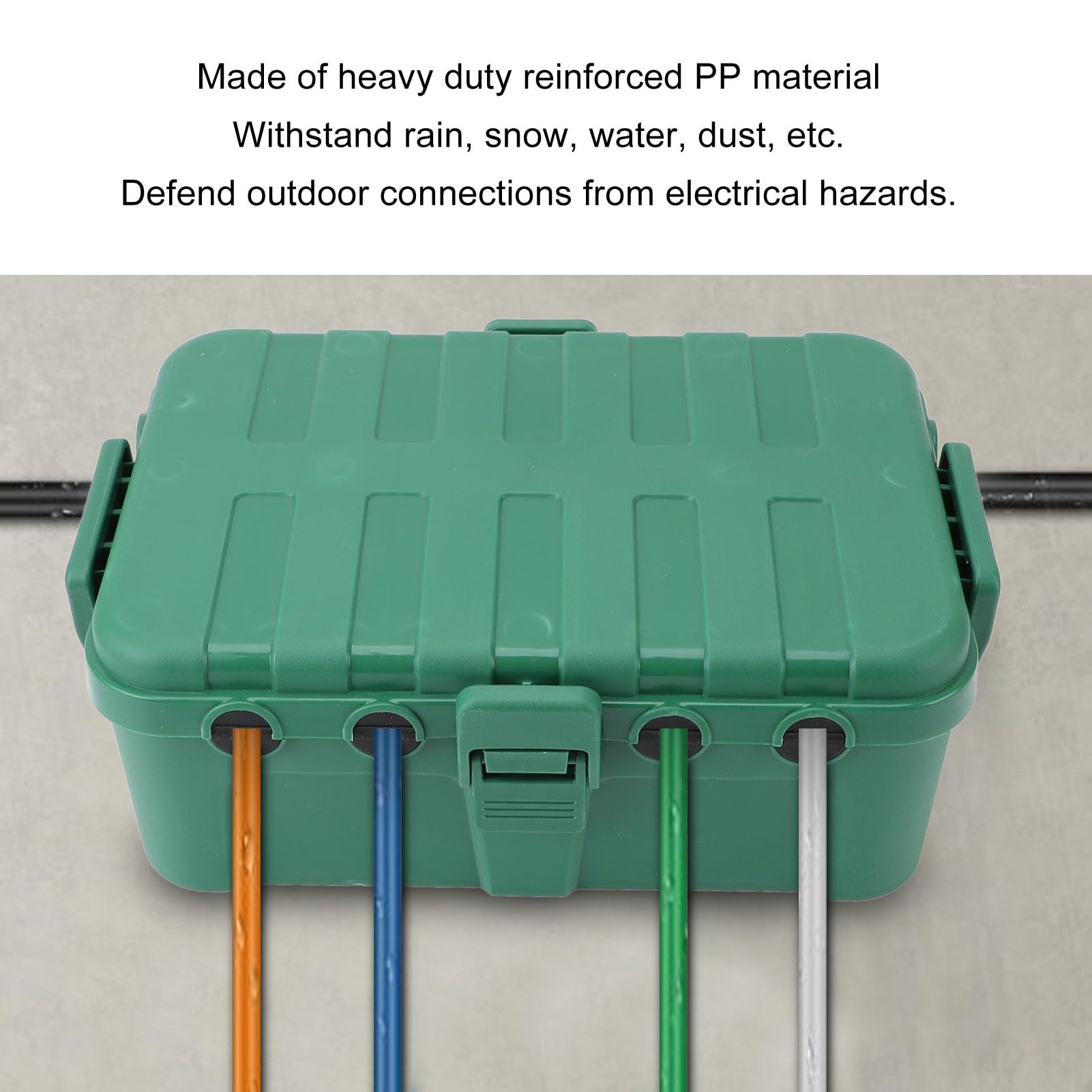 Boîtier électrique Extérieur étanche, IP54 Résistant aux Intempéries, Boîtier Couverture Connexion de Rallonge avec 6 Entrées de Câble, Protection la Prise Courant Lumière