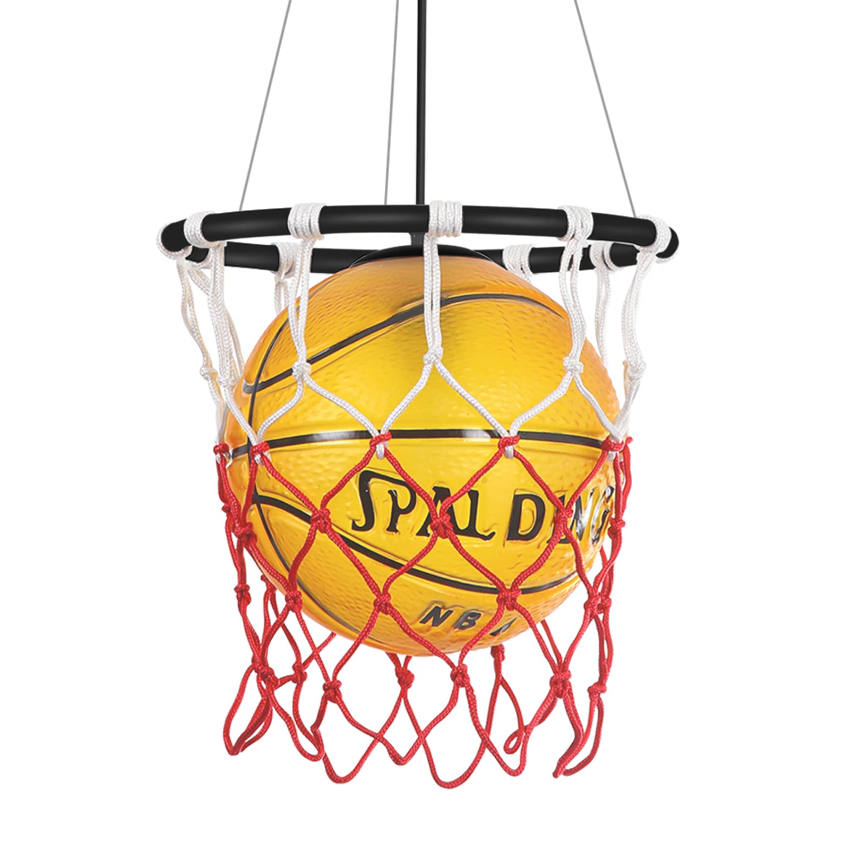 Moderne Glas Pendelleuchte Basketball Pendellampe Kronleuchter für Küche Schwarz Metall und kreative Lampenschirm Leuchte Deckenleuchte