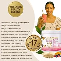 Vista 8 de Vital Life - Polvo de péptidos de colágeno + 17 súper ingredientes, 1.6 libras (paquete de 6), sabor a bayas rojas, apoya el cabello, la piel