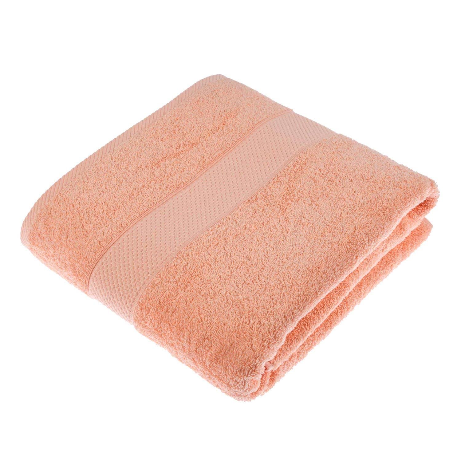 Homescapes Unisex Peach Turkish Cotton Jumbo Towel In